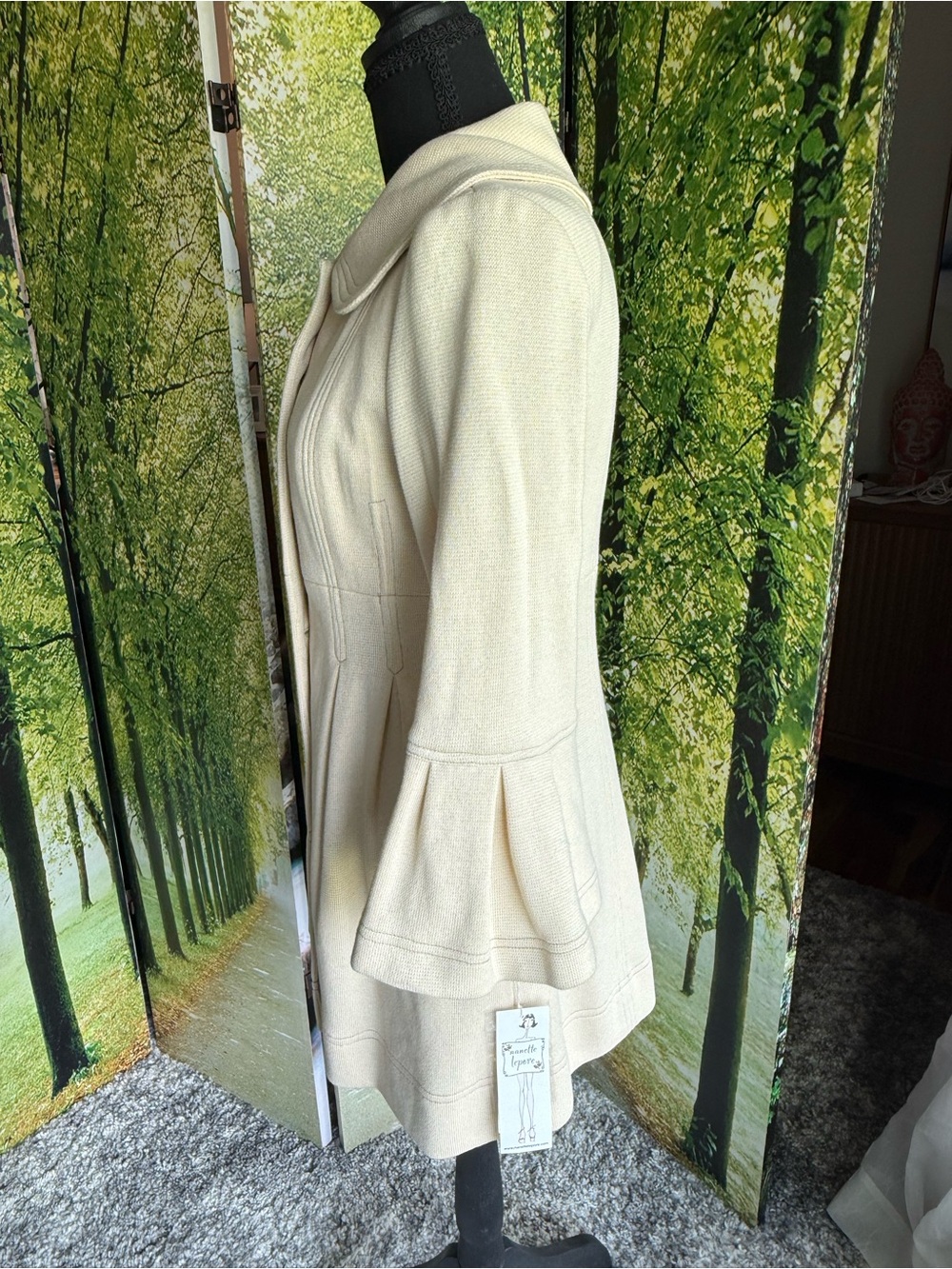 Nanette Lepore “Hanky Panky” Coat Cream NWT Small - Picture 5 of 13
